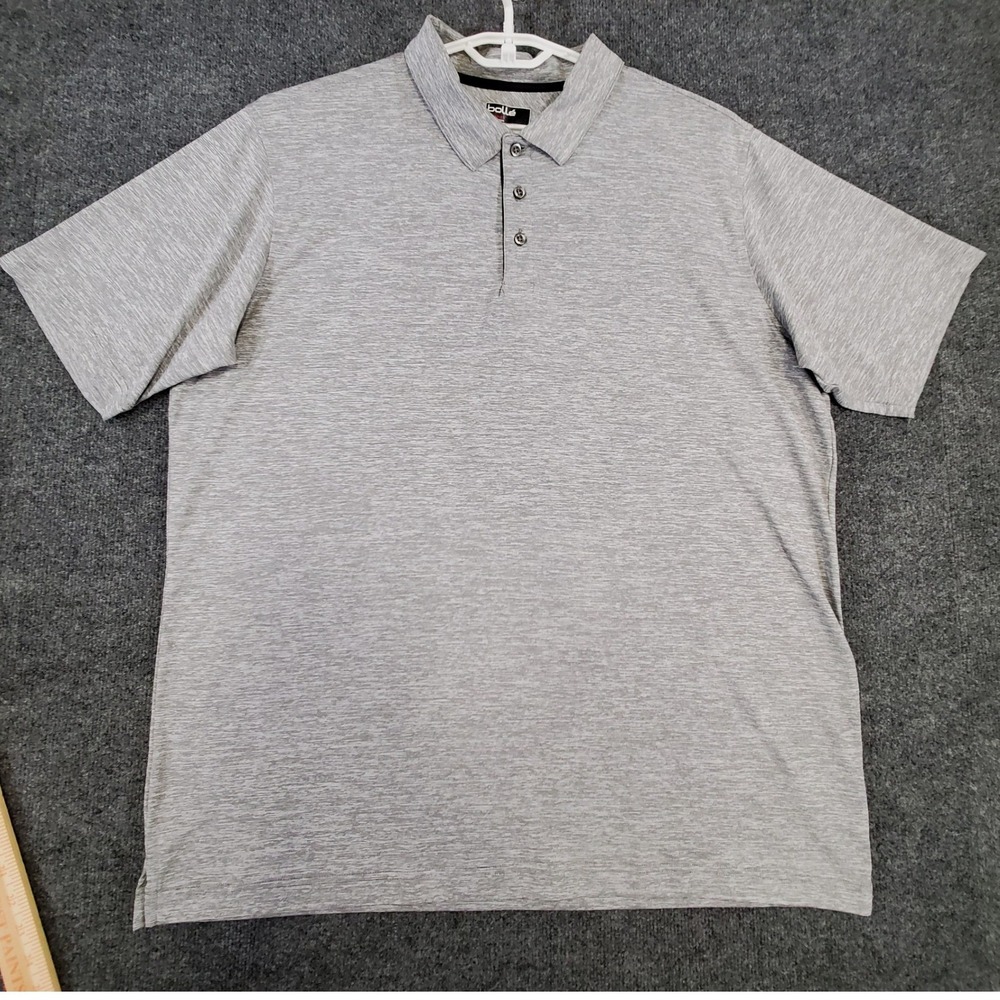 Bolle Polo Shirt Mens XXL Space Dye Gray Short Sleeve Active Performance 1348343